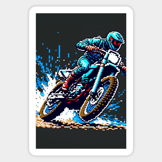 Dirt bike stunt - pixel art style Sticker by KoolArtDistrict